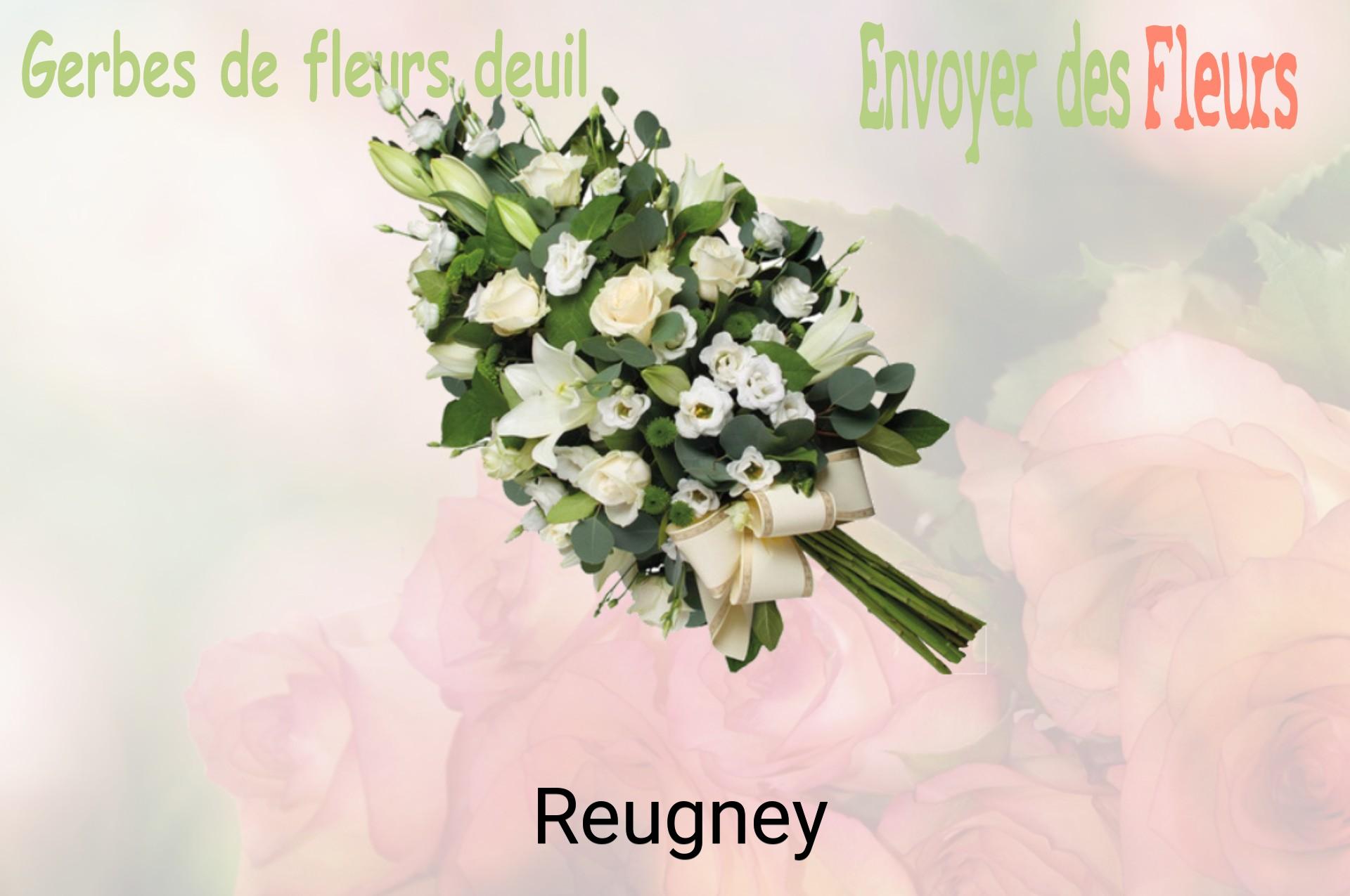 Gerbe de fleurs de deuil livrée à Reugney